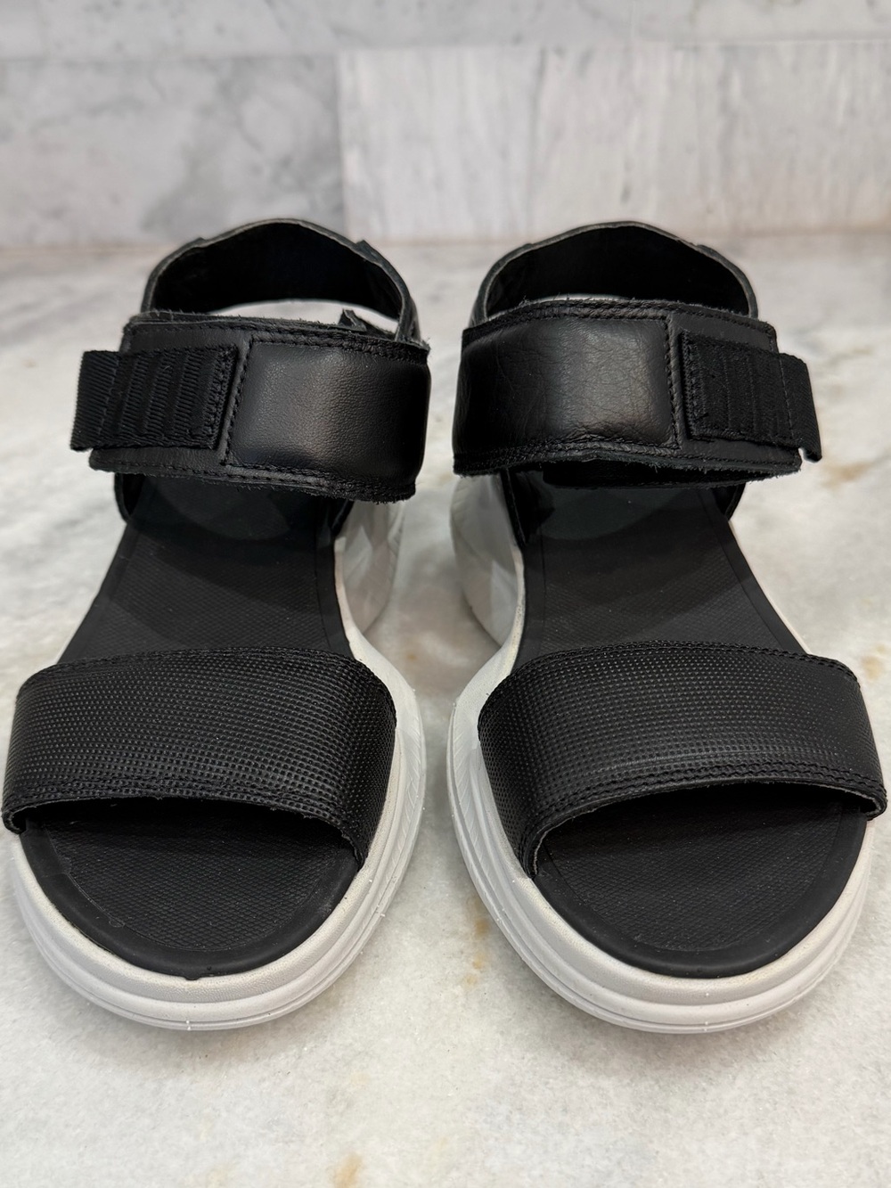 SOREL Explorer Blitz Slide Women’s Sandals Black/Moonstone Size 5 - Picture 5 of 11